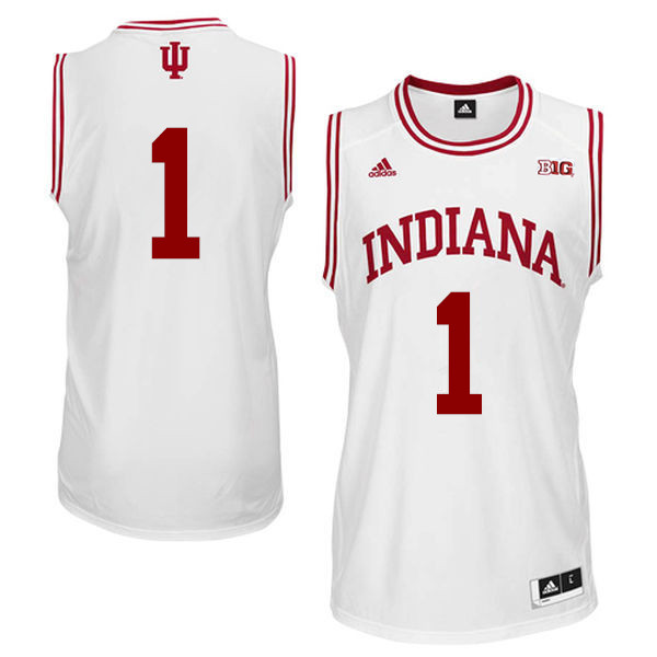 Men Indiana Hoosiers #1 Aljami Durham College Basketball Jerseys Sale-White